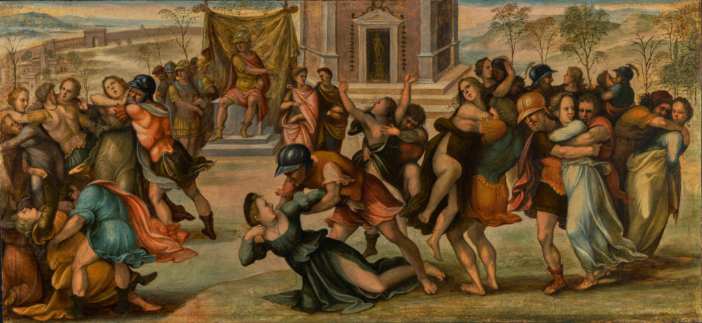 Girolamo del Pacchia , 1477 - after 1533):The Abduction of t, Poster Print Wall Art