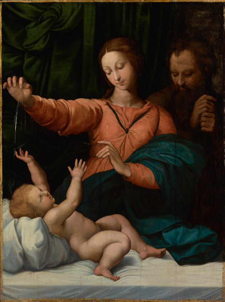 Raphael Copy after:The Holy Family (The Madonna del Velo; Ma, Poster Print Wall Art