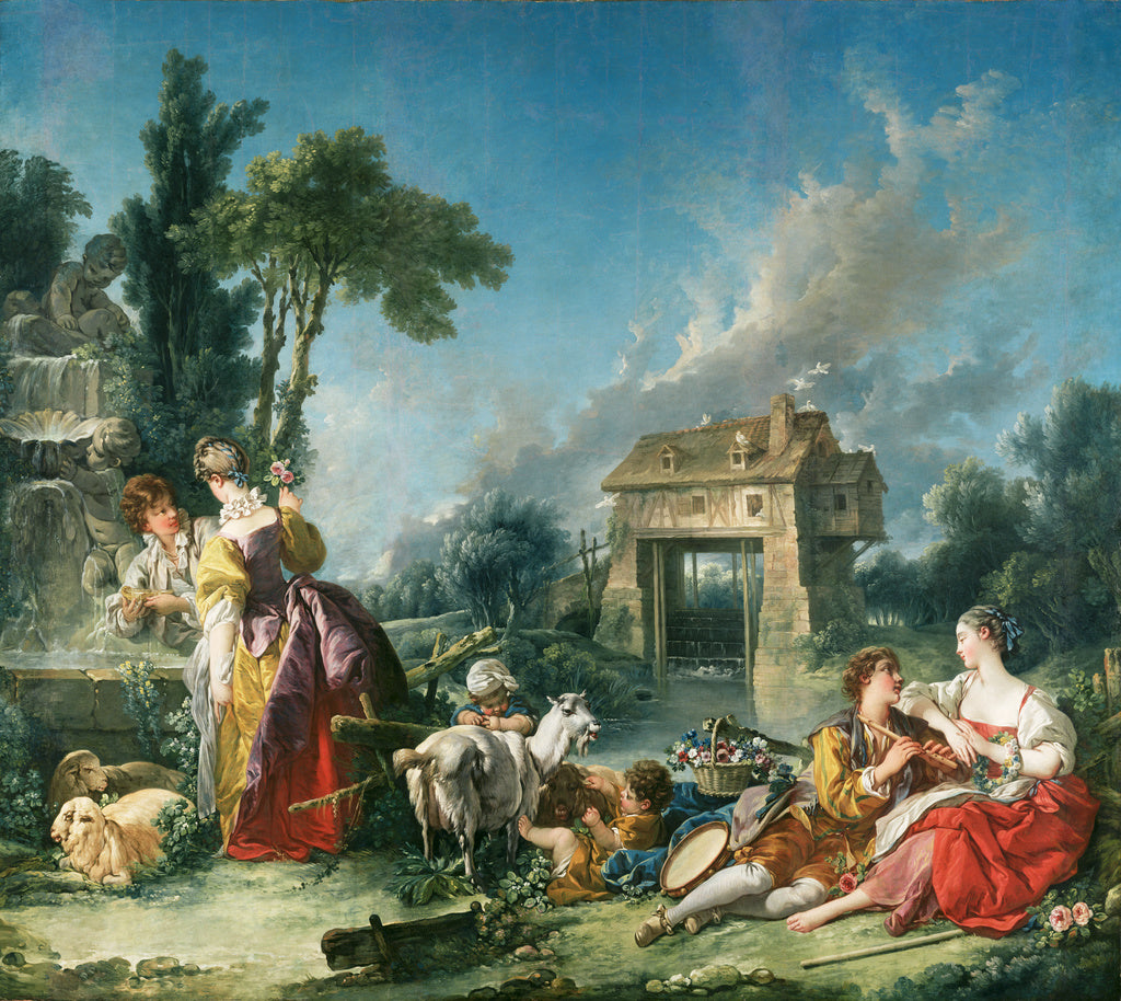 François Boucher:The Fountain of Love, Poster Print Wall Art