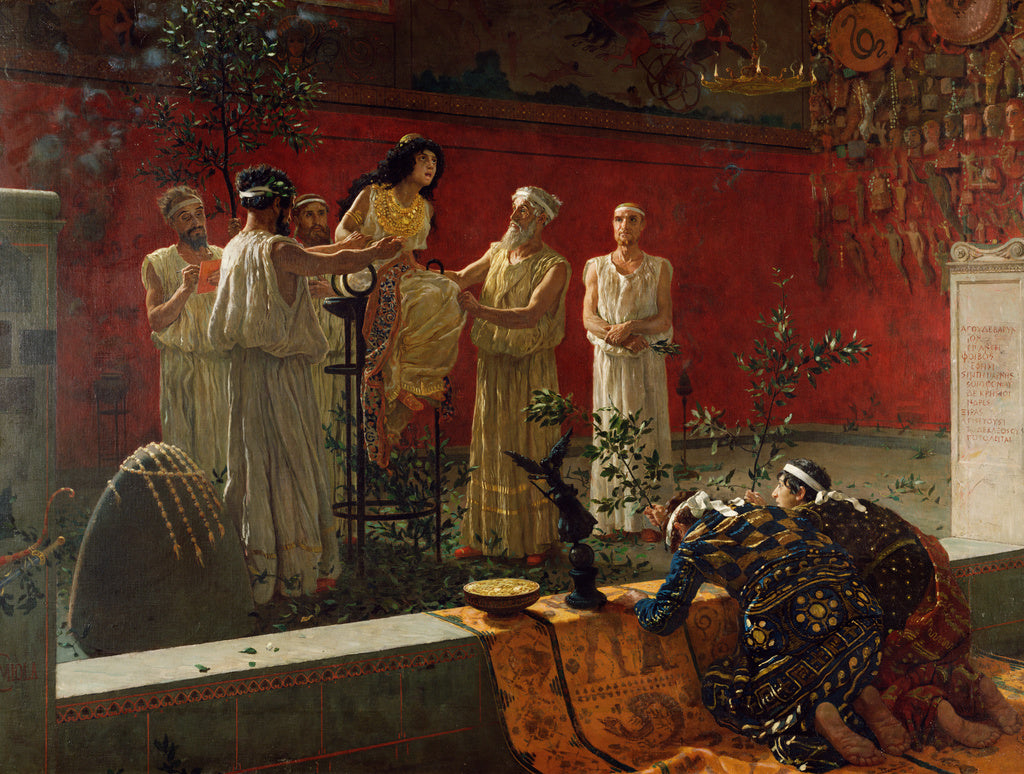 Camillo Miola , 1840 - 1919):The Oracle, Poster Print Wall Art