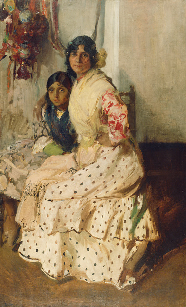 Joaquín Sorolla y Bastida:Pepilla the Gypsy and Her Daughte, Poster Print Wall Art