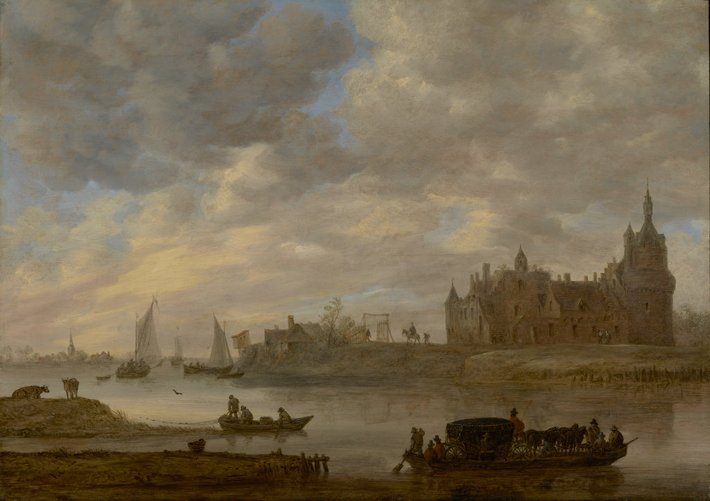 Jan van Goyen:View of Duurstede Castle at Wijk bij Duurstede, Poster Print Wall Art