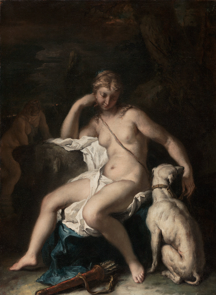 Sebastiano Ricci:Diana and Her Dog, Poster Print Wall Art