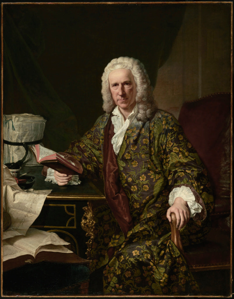 Jacques-André-Joseph Aved:Portrait of Marc de Villiers, Poster Print Wall Art