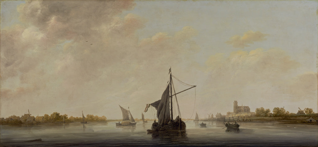Aelbert Cuyp:A View of the Maas at Dordrecht, Poster Print Wall Art