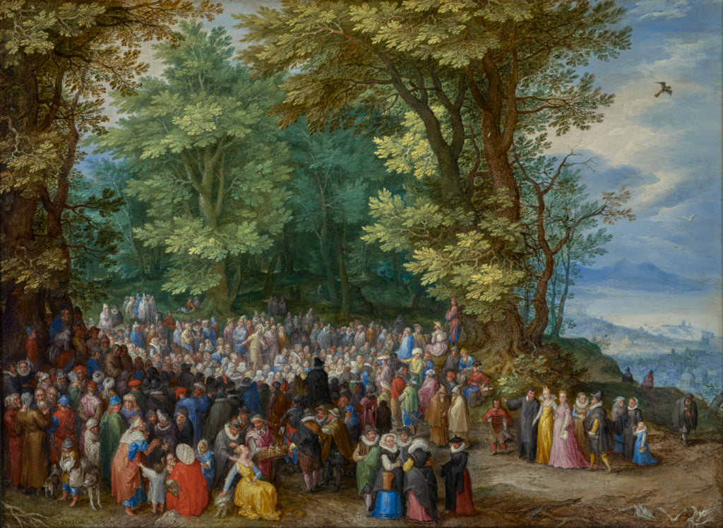 Jan Brueghel the Elder:The Sermon on the Mount, Poster Print Wall Art