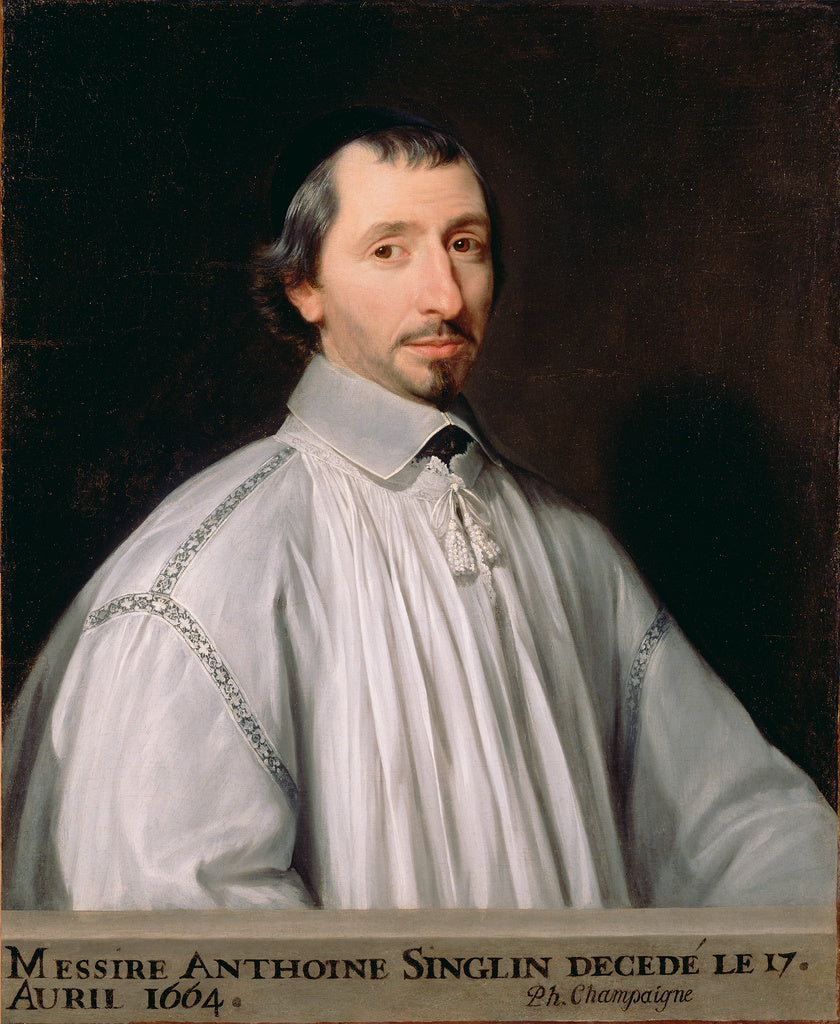 Philippe de Champaigne:Antoine Singlin, Poster Print Wall Art