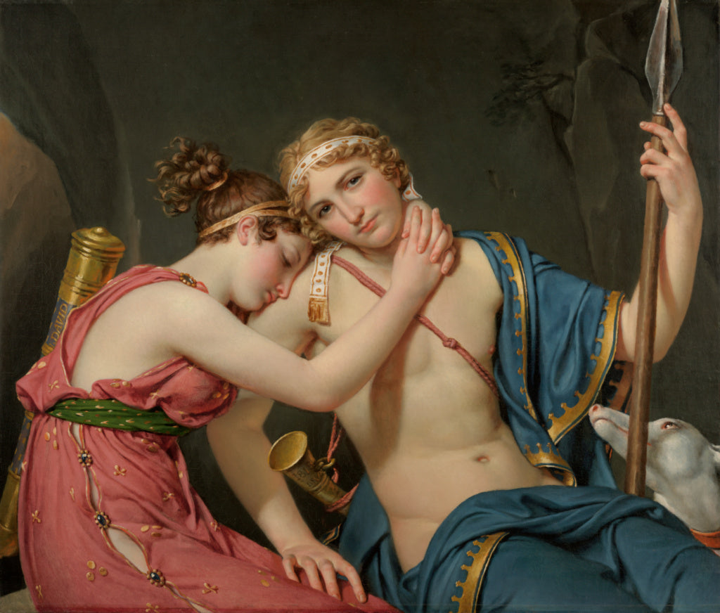 Jacques-Louis David:The Farewell of Telemachus and Eucharis, Poster Print Wall Art