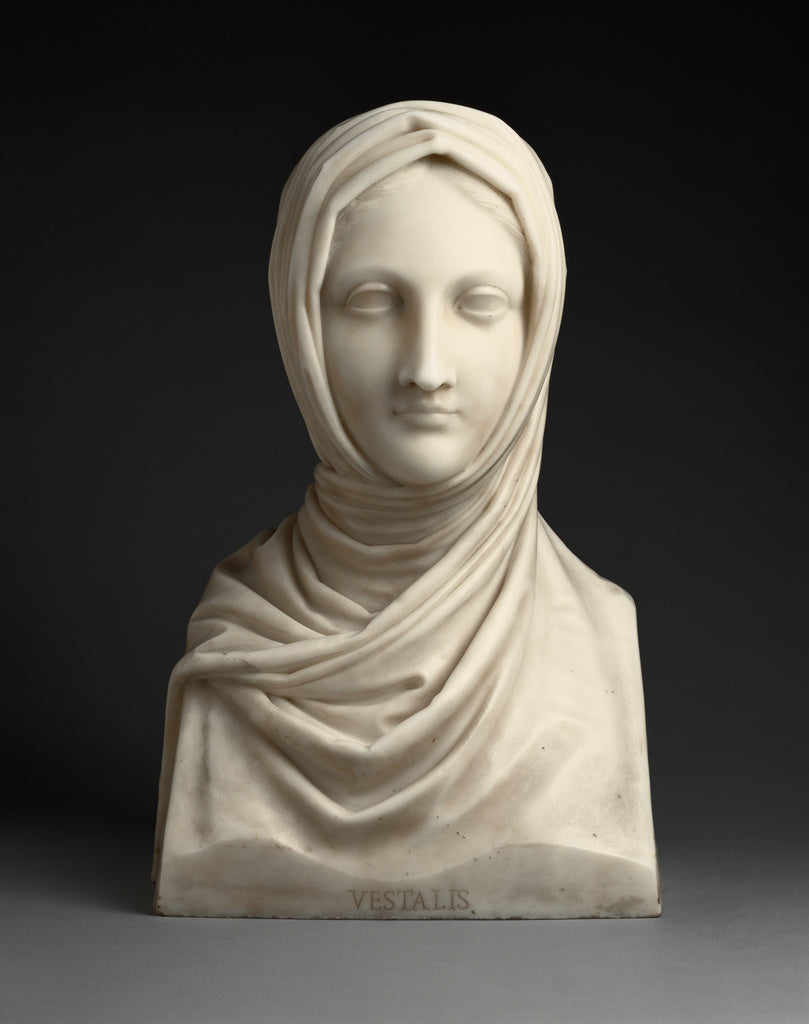 Antonio Canova:Herm of a Vestal Virgin, Poster Print Wall Art