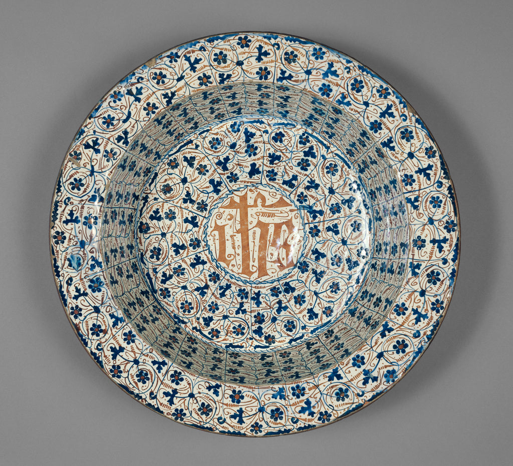 Unknown:Hispano-Moresque Basin, Poster Print Wall Art