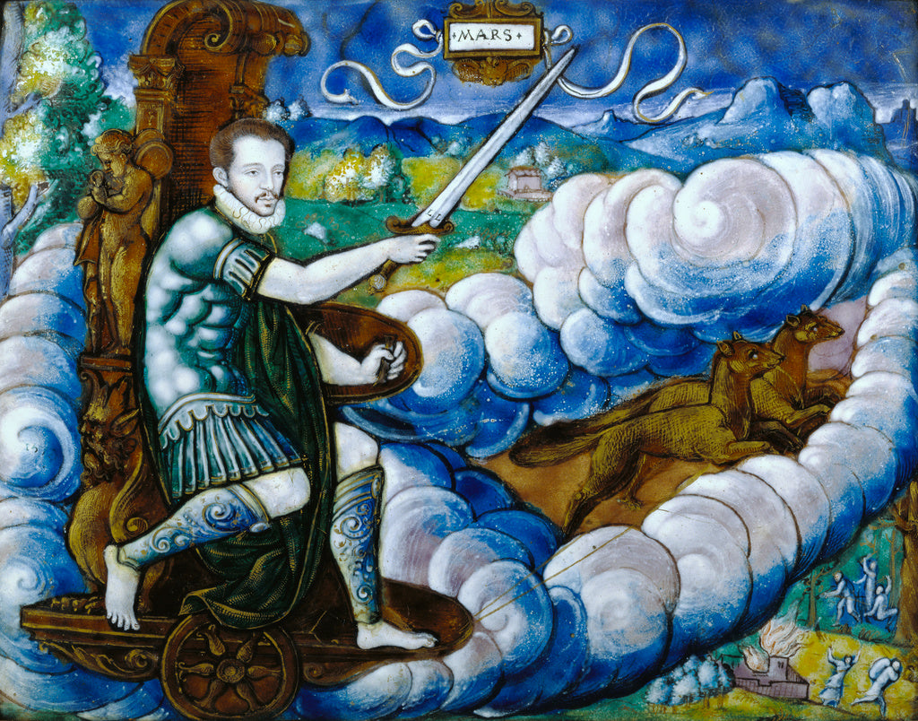 Léonard Limosin:Allegory of Charles IX as Mars and Allegory, Poster Print Wall Art
