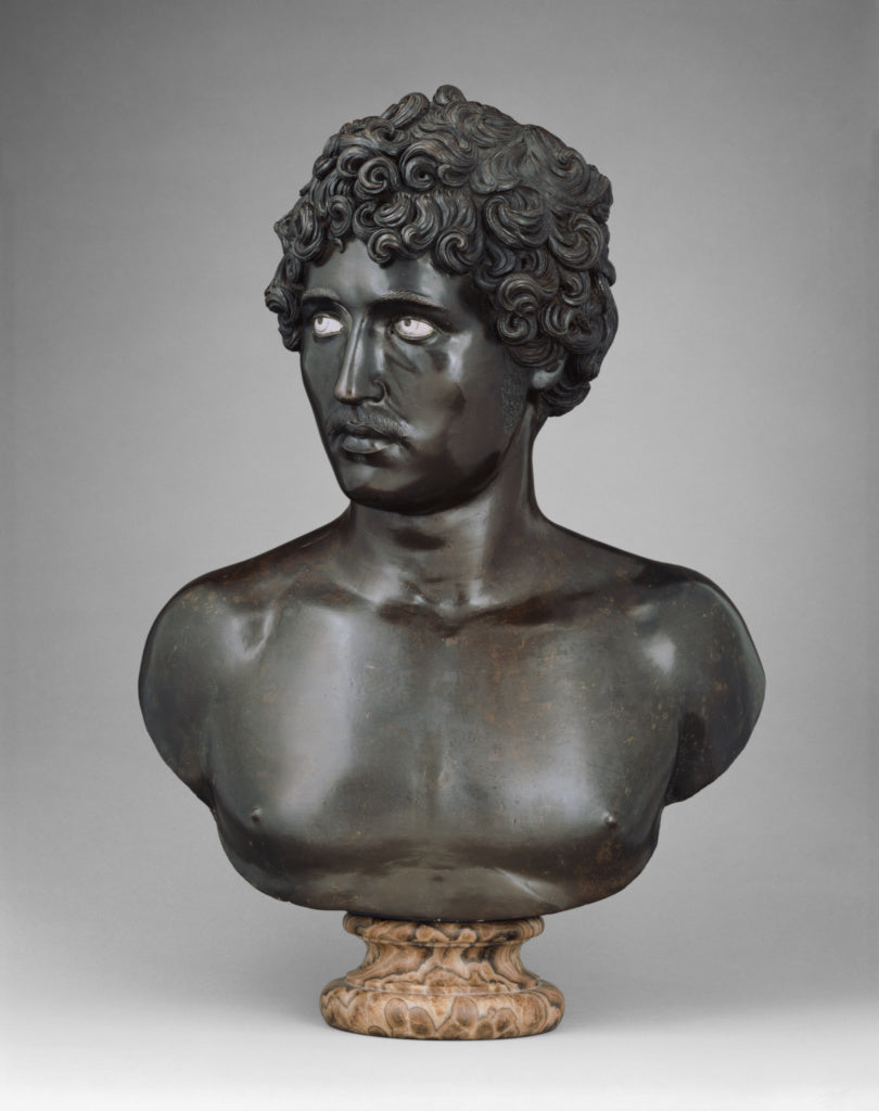 Antico :Bust of a Young Man, Poster Print Wall Art