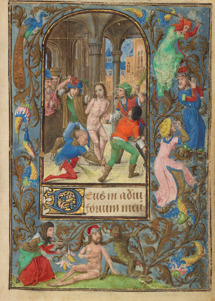 Vienna Master of Mary of Burgundy:The Flagellation, Poster Print Wall Art