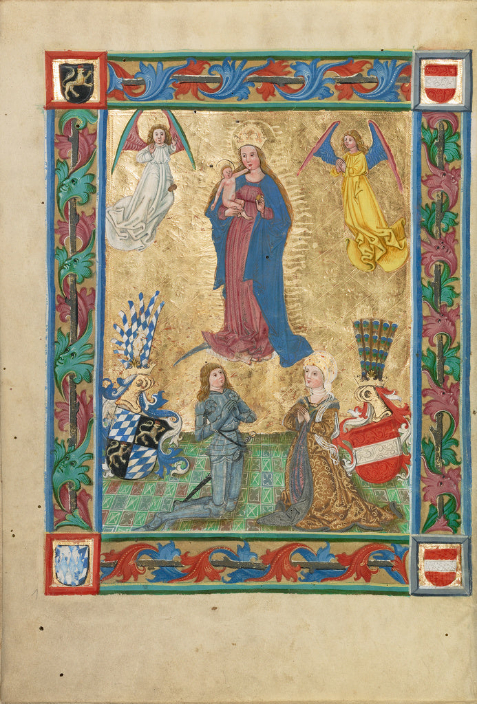 Unknown:Duke Albrecht IV the Wise and his Wife Kunigunde of , Poster Print Wall Art