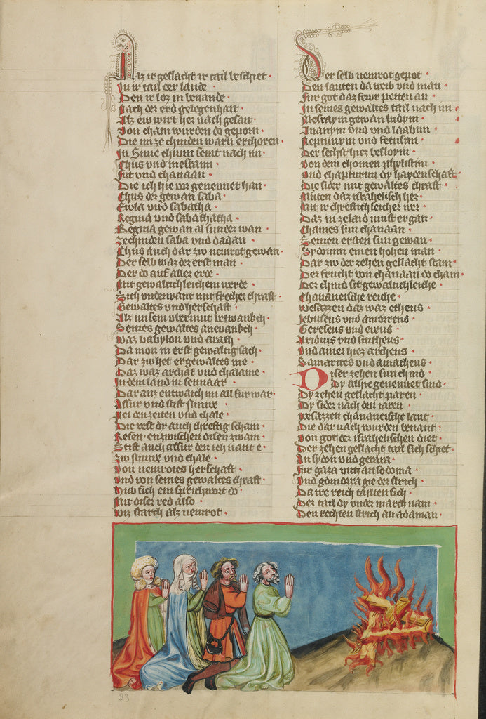 Rudolf von EmsUnknown:Nimrod and his Companions Venerating F, Poster Print Wall Art