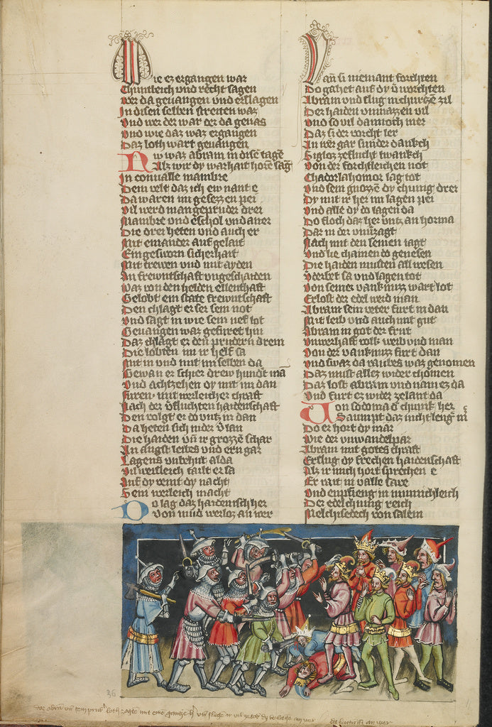 Rudolf von EmsUnknown:Abraham's Victory over the Four Kings, Poster Print Wall Art