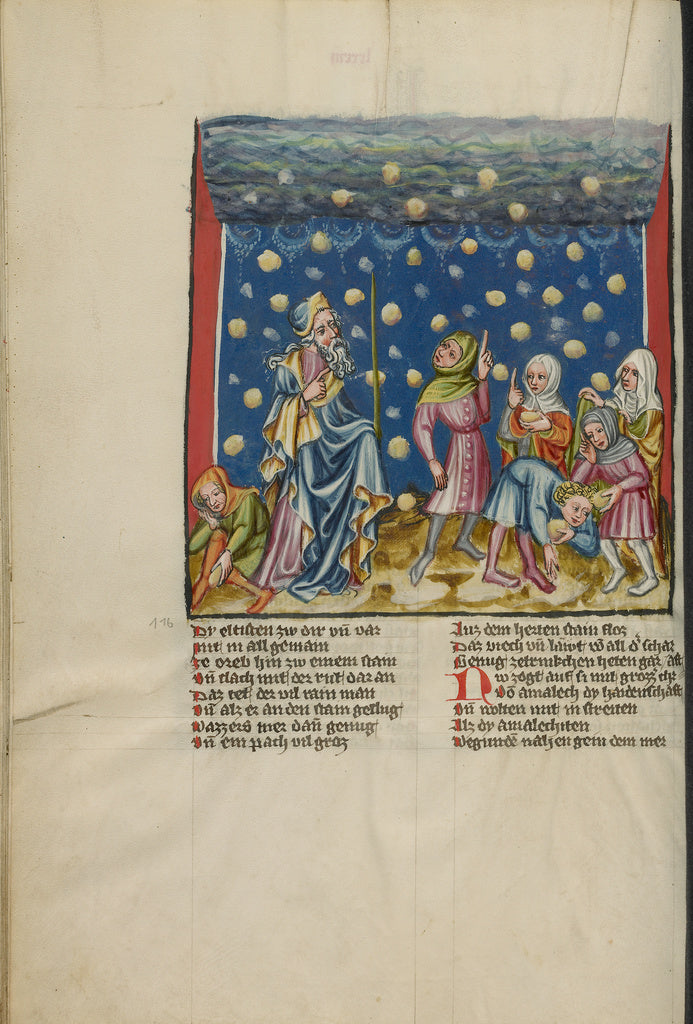 Rudolf von EmsUnknown:The Israelites Collecting Manna from H, Poster Print Wall Art