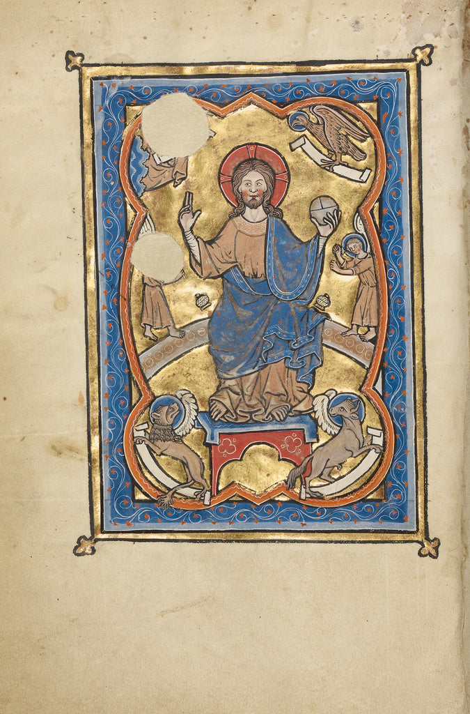 Unknown:Christ in Majesty Surrounded by the Symbols of the F, Poster Print Wall Art