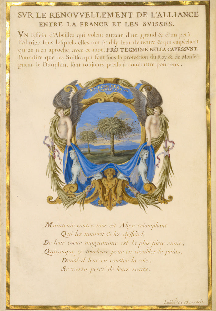 Jacques Bailly:Emblem for Louis XIV (Fol. 13), Poster Print Wall Art