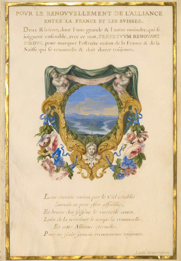 Jacques Bailly:Emblem for Louis XIV (fol. 11), Poster Print Wall Art