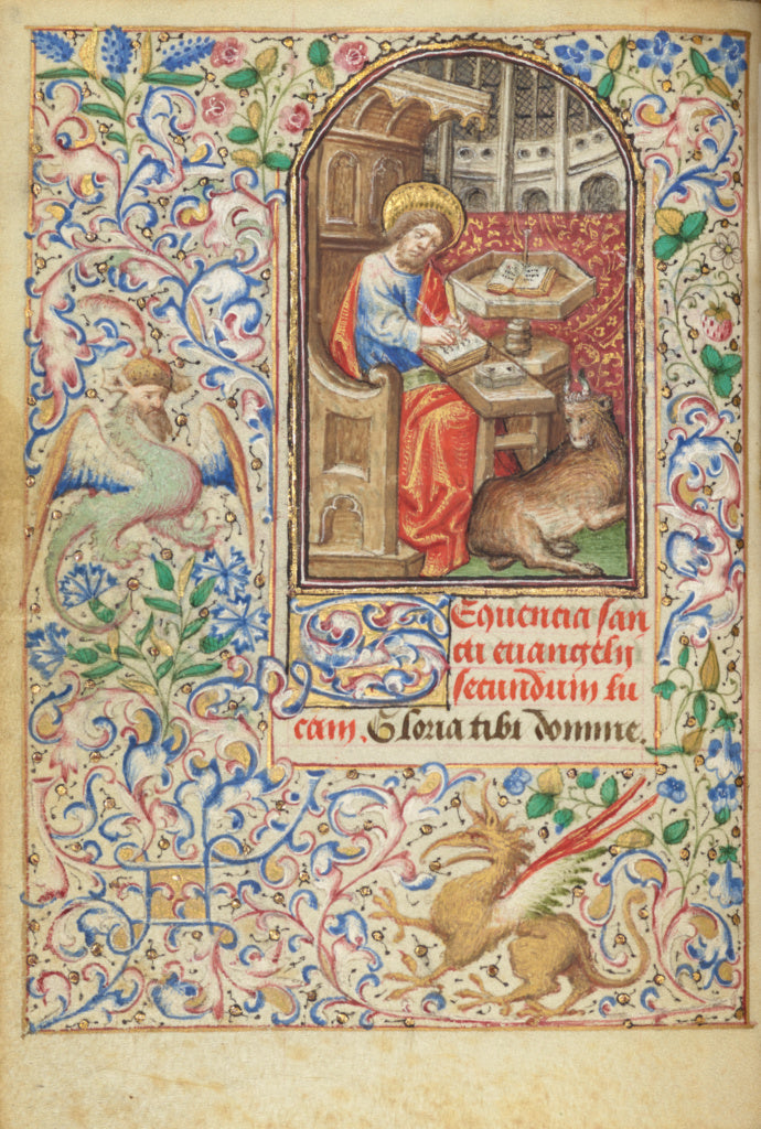 Dunois Master:Saint Luke Seated at his Desk, Poster Print Wall Art