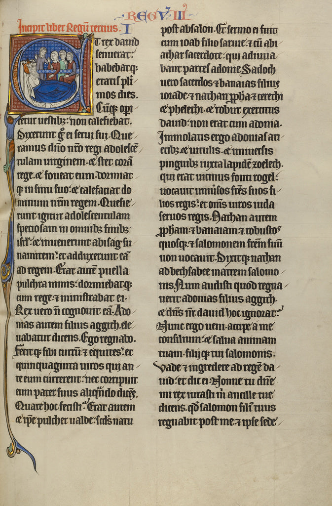 Unknown:Initial E: Abishag before David on his Deathbed, Poster Print Wall Art