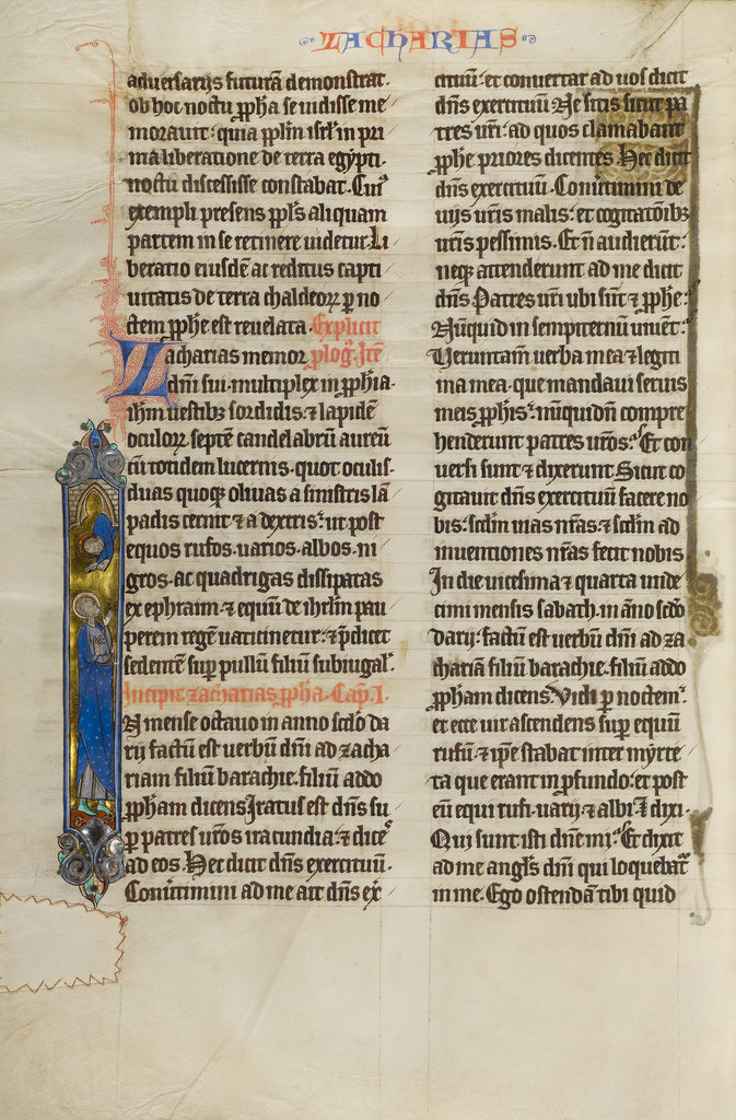 Unknown:Initial I: God Speaking to Zechariah, Poster Print Wall Art