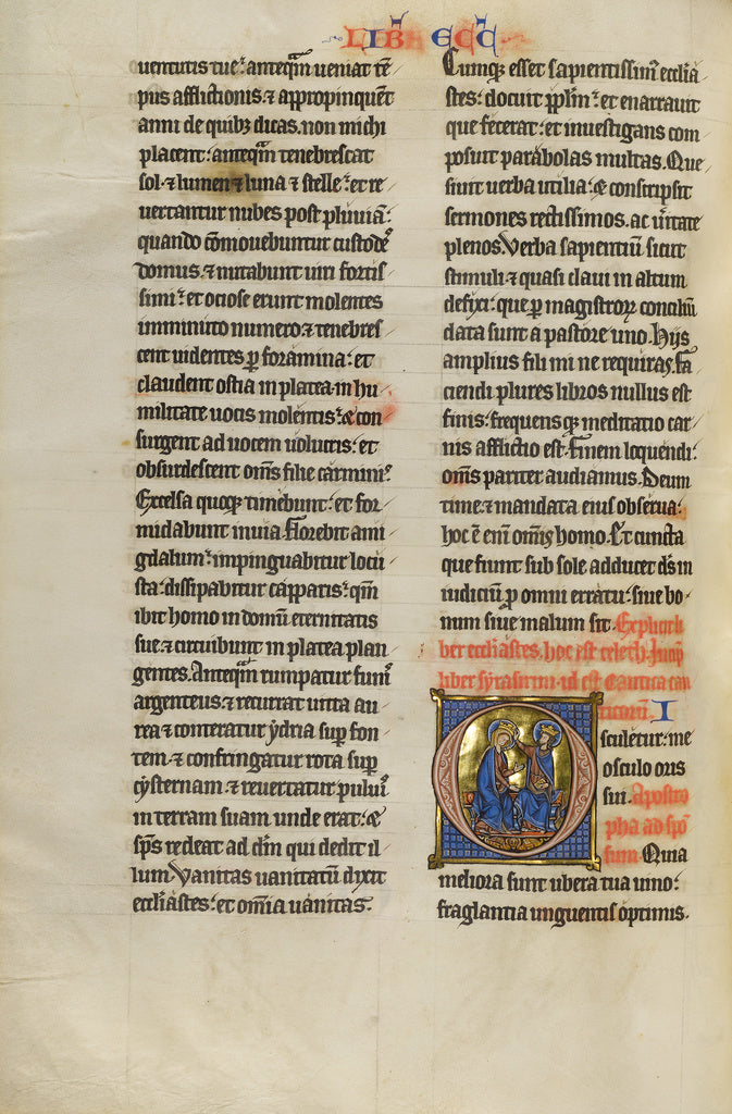 Unknown:Initial O: The Coronation of the Virgin, Poster Print Wall Art