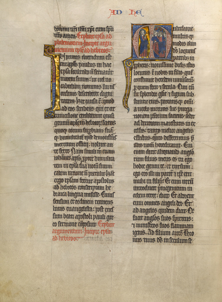 Unknown:Initial M: Saint Paul Speaking to a Group from Judah, Poster Print Wall Art
