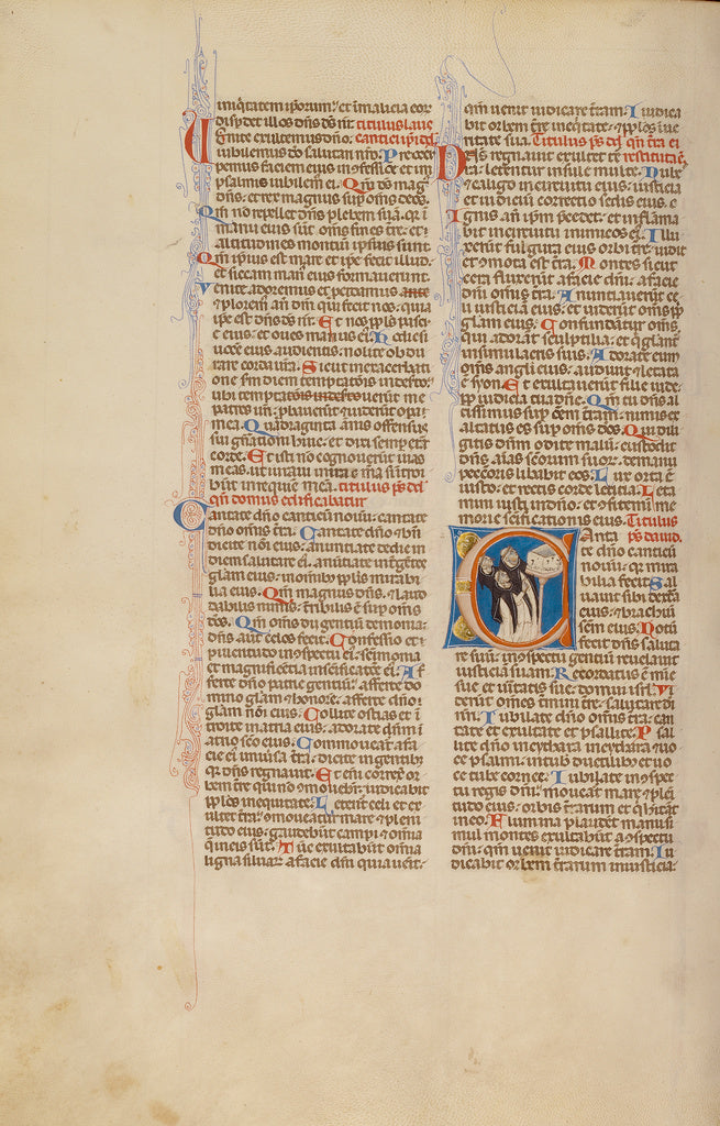 Unknown:Initial C: Dominicans Singing the Psalms, Poster Print Wall Art