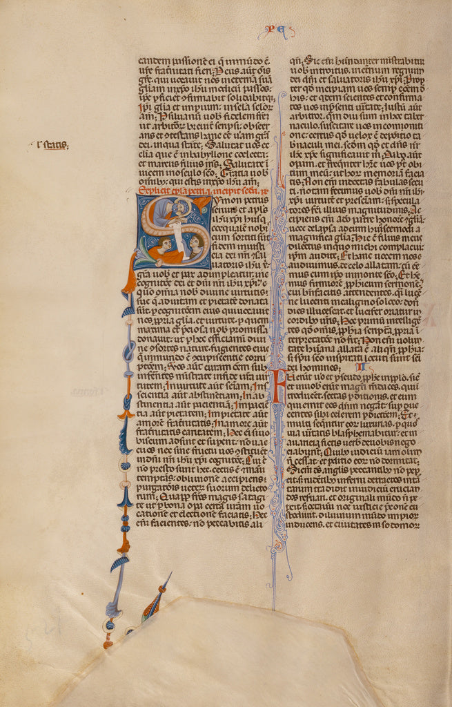 Unknown:Initial S: Two Men Receive Peter's Letter, Poster Print Wall Art