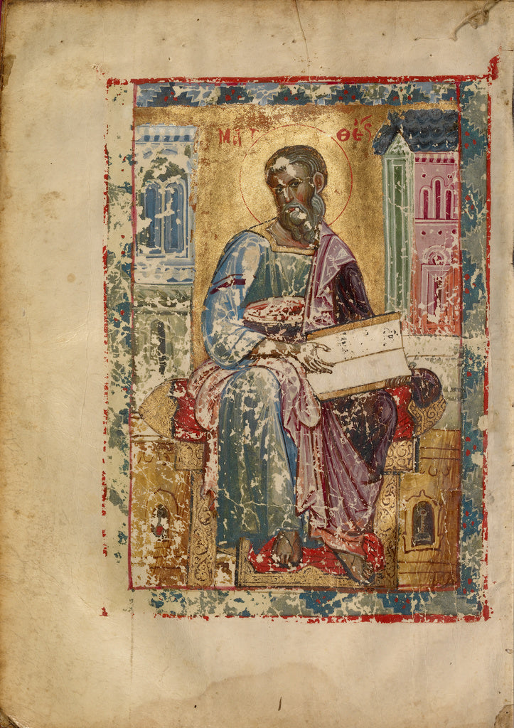 Unknown:Saint Matthew Seated, Poster Print Wall Art
