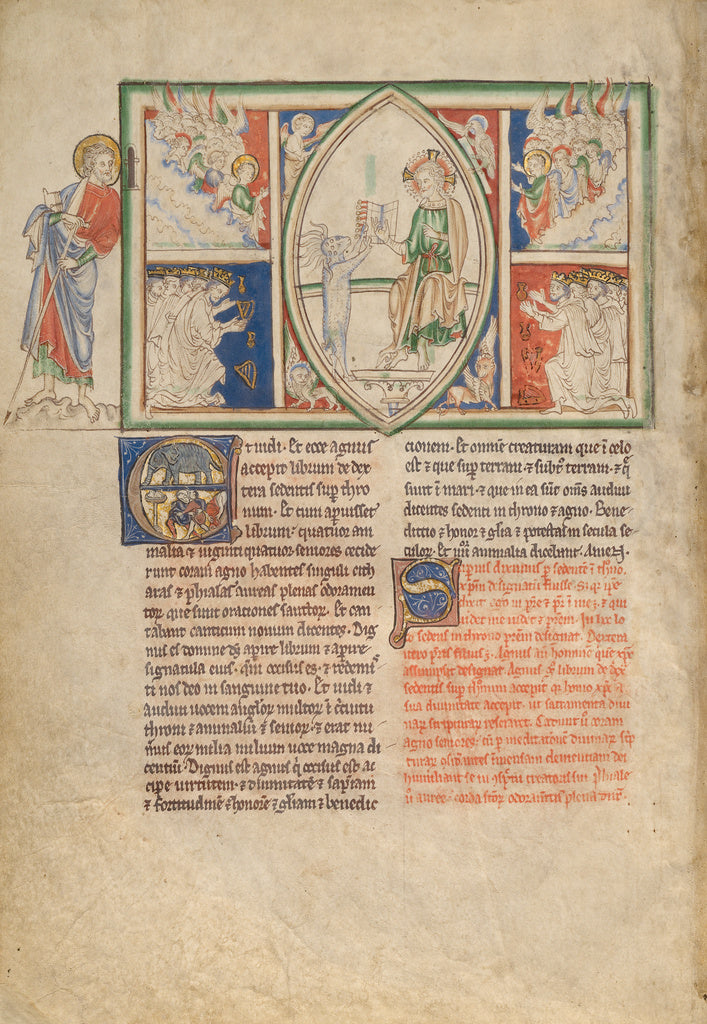 Unknown:The Lamb Taking the Sealed Book and an Angel and the, Poster Print Wall Art