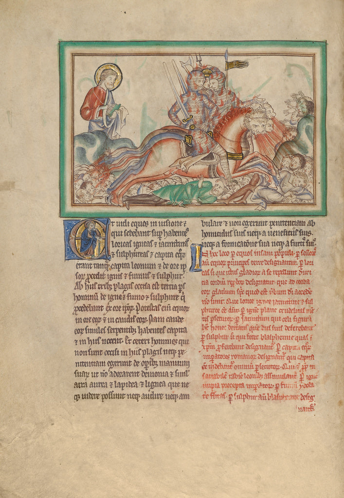 Unknown:The Horsemen on Fire-Breathing Horses, Poster Print Wall Art
