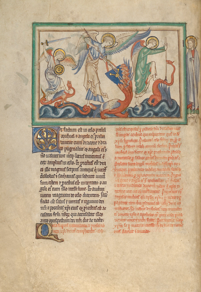 Unknown:The Battle between the Angel and the Dragon, Poster Print Wall Art