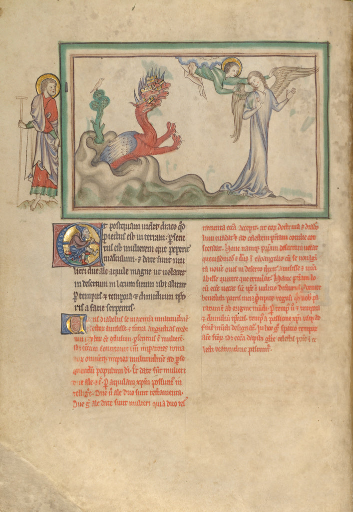 Unknown:The Dragon Pursues the Woman Clothed in the Sun Who , Poster Print Wall Art