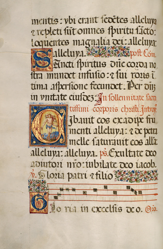 Fra Vincentius a Fundis:Initial C: The Resurrected Christ, Poster Print Wall Art