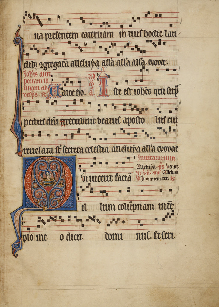 Unknown:Initial Q: Saint John the Evangelist in a Vat of Boi, Poster Print Wall Art