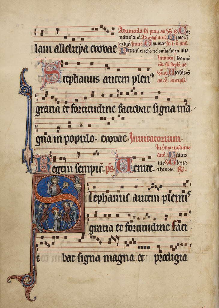 Unknown:Initial S: The Stoning of Saint Stephen, Poster Print Wall Art