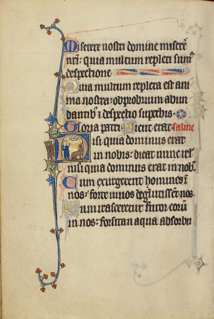 Unknown:Initial N: A Man (Bileam?) and a Donkey, Poster Print Wall Art