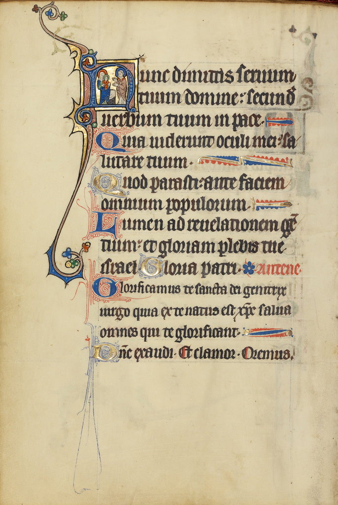 Unknown:Initial N: The Presentation in the Temple, Poster Print Wall Art