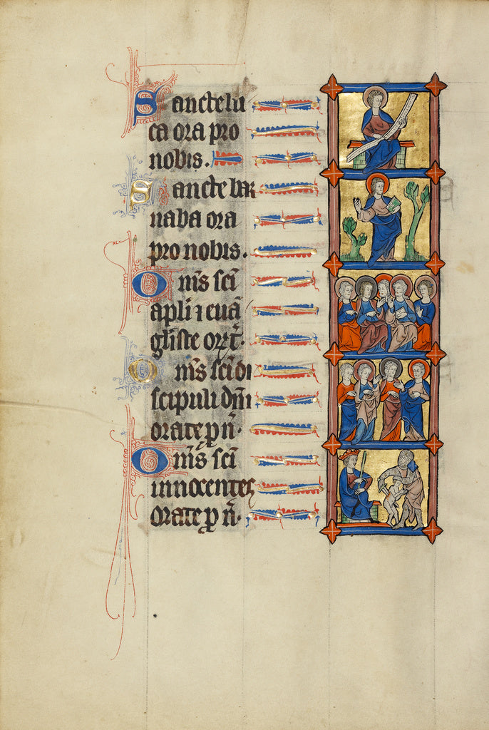 Unknown:Saint Luke Enthroned; Saint Barnabas with a Book; Fi, Poster Print Wall Art