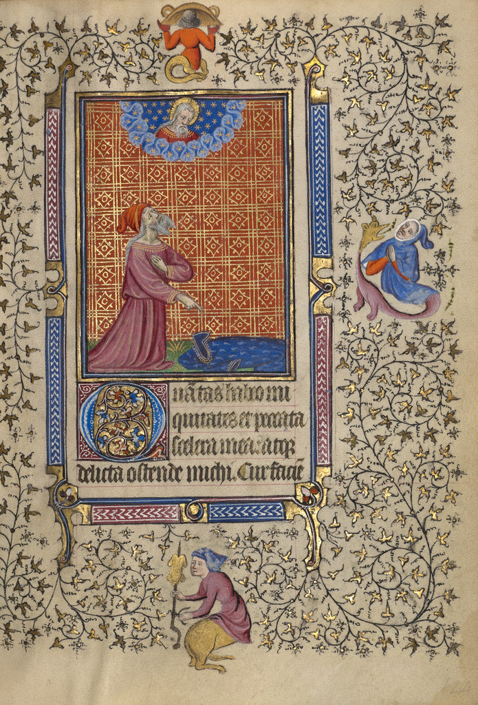 Egerton MasterFollower of the:Job Pointing to a Cloak on the, Poster Print Wall Art