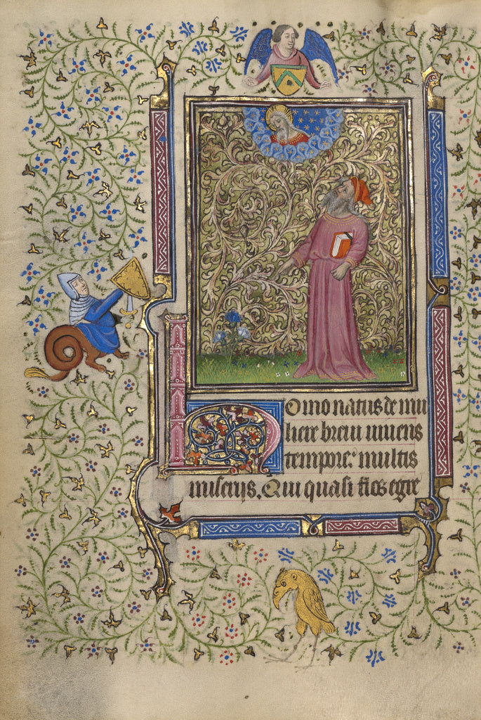Egerton MasterFollower of the:Job Pointing to a Blooming Shr, Poster Print Wall Art