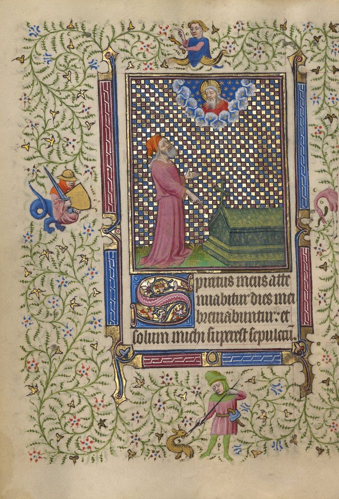 Egerton MasterFollower of the:Job Pointing to a Grave, Poster Print Wall Art