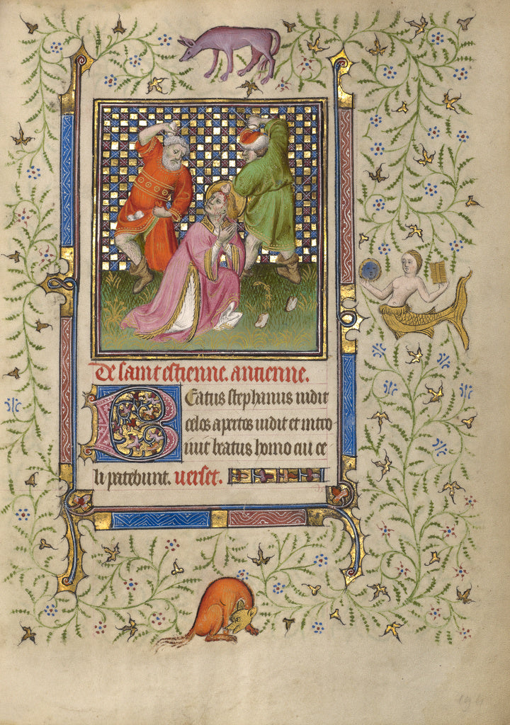 Egerton MasterFollower of the:The Stoning of Saint Stephen, Poster Print Wall Art