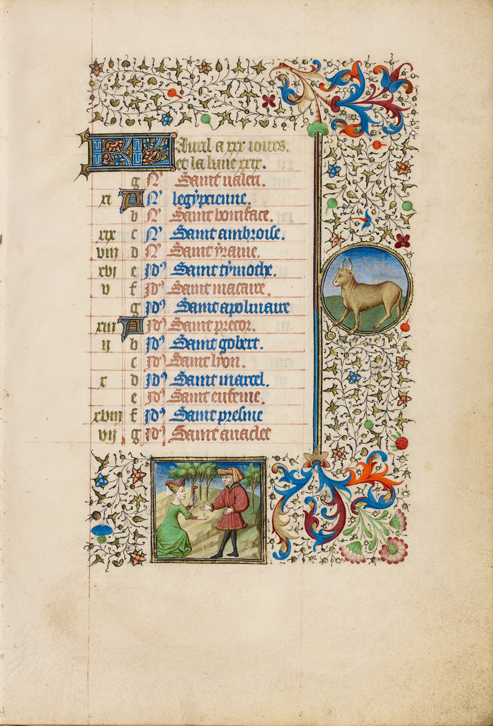Bedford MasterWorkshop of the:April Calendar Page; Picking F, Poster Print Wall Art