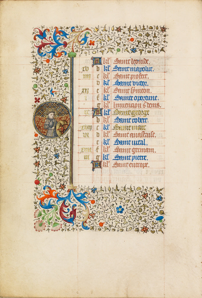 Bedford MasterWorkshop of the:April Calendar Page; Saint Geo, Poster Print Wall Art