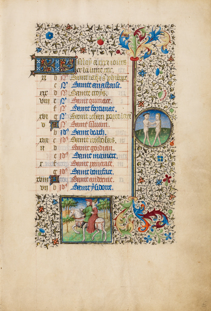 Bedford MasterWorkshop of the:May Calendar Page; Courtly Lov, Poster Print Wall Art