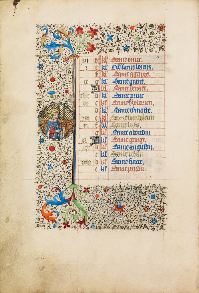Bedford MasterWorkshop of the:August Calendar Page; Saint Lo, Poster Print Wall Art